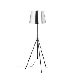   RENDL LUTON/ILUSION állólámpa krómozott fólia/fekete/fém 230V LED E27 15W