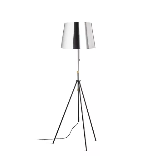 RENDL LUTON/ILUSION állólámpa krómozott fólia/fekete/fém 230V LED E27 15W