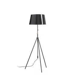   RENDL LUTON/RIDICK állólámpa csillogó fekete arany fólia/fekete/fém 230V LED E27 15W