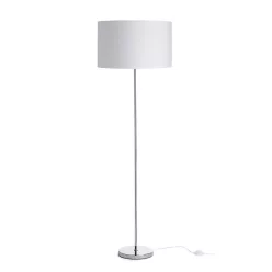   RENDL NYC/RON 40/25 állólámpa Polycotton fehér/króm 230V LED E27 15W