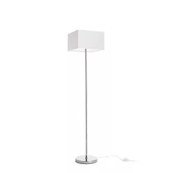   RENDL NYC/TEMPO 30/19 állólámpa Polycotton fehér/króm 230V LED E27 15W