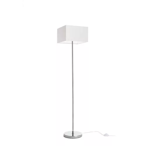 RENDL NYC/TEMPO 30/19 állólámpa Polycotton fehér/króm 230V LED E27 15W
