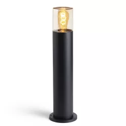   RENDL QUINN 60 állólámpa fekete borostyánsárga üveg 230V LED E27 11W IP54