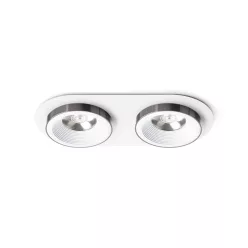   RENDL SHARM R II süllyesztett lámpa fehér fekete króm 230V LED 2x10W 24° 3000K