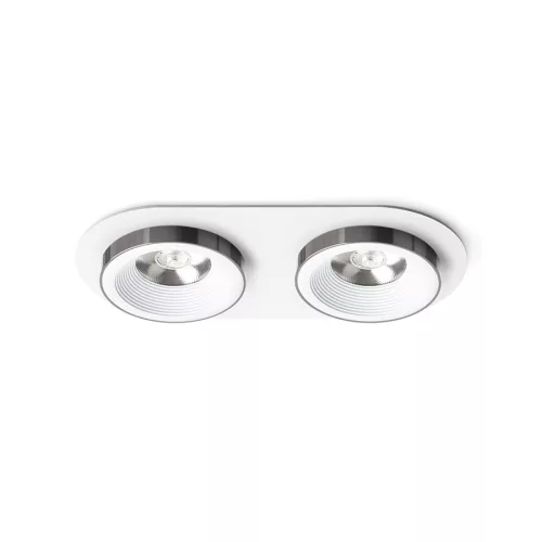 RENDL SHARM R II süllyesztett lámpa fehér fekete króm 230V LED 2x10W 24° 3000K