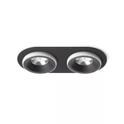   RENDL SHARM R II süllyesztett lámpa fekete/fehér 230V LED 2x10W 24° 3000K