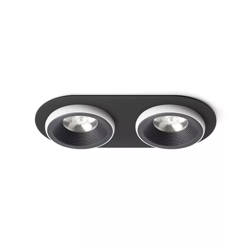 RENDL SHARM R II süllyesztett lámpa fekete/fehér 230V LED 2x10W 24° 3000K