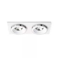   RENDL SHARM SQ II süllyesztett lámpa fehér króm 230V LED 2x10W 24° 3000K
