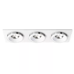   RENDL SHARM SQ III süllyesztett lámpa fehér króm 230V LED 3x10W 24° 3000K
