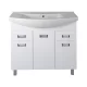 Viva SZQUARE 100 lábon álló fürdőszobabútor Sanovit ZENON 6095 porcelán mosdóval 97 x 51 cm