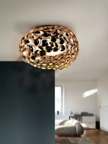 mennyezeti lámpa rose gold színű vázzal és fém testtel beltéri használatra schuller-266822n - moretti.hu