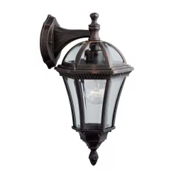 kültéri fali lámpa barna színű vázzal és fém testtel kerti használatra searchlight-1563 - moretti.hu