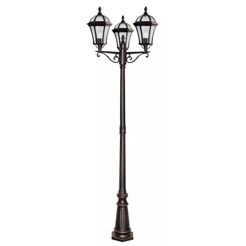 kültéri kandeláber barna színű vázzal és fém testtel kerti használatra searchlight-1569-3 - moretti.hu