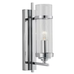 fali lámpa króm színű vázzal és fém testtel beltéri használatra searchlight-3091-1cc - moretti.hu