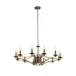 csillár bronz színű vázzal és fém testtel beltéri használatra searchlight-41312-12ab - moretti.hu
