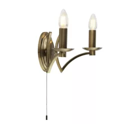 fali lámpa bronz színű vázzal és fém testtel beltéri használatra searchlight-41312-2ab - moretti.hu