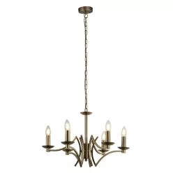 csillár bronz színű vázzal és fém testtel beltéri használatra searchlight-41312-6ab - moretti.hu
