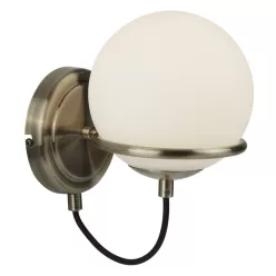 fali lámpa bronz színű vázzal és fém testtel beltéri használatra searchlight-7091ab - moretti.hu