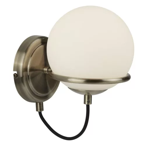 fali lámpa bronz színű vázzal és fém testtel beltéri használatra searchlight-7091ab - moretti.hu