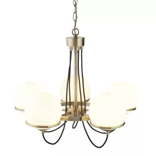 csillár bronz színű vázzal és fém testtel beltéri használatra searchlight-7095-5ab - moretti.hu
