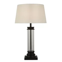 éjjeli lámpa fekete színű vázzal és üveg testtel beltéri használatra searchlight-eu5141bk - moretti.hu