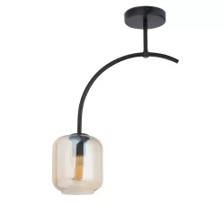  SIGMA LIGHTING 32240 SHINE Modern Mennyezeti Lámpa Borostyán, Fekete E27 IP20