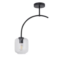   SIGMA LIGHTING 32241 SHINE Modern Mennyezeti Lámpa Fekete, Átlátszó E27 IP20