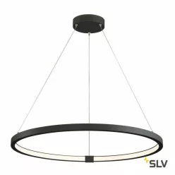 függesztett lámpa fekete színű vázzal és acél testtel beltéri használatra slv-1002911 - moretti.hu