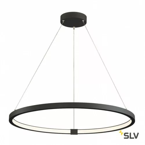 függesztett lámpa fekete színű vázzal és acél testtel beltéri használatra slv-1002911 - moretti.hu