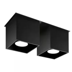   SOLLUX SL-0063 QUAD Négyzetes Mennyezeti Lámpa Fekete GU10 IP20