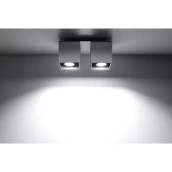   SOLLUX SL-0064 QUAD Négyzetes Mennyezeti Lámpa Szürke GU10 IP20