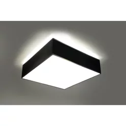   SOLLUX SL-0136 HORUS Négyzetes Mennyezeti Lámpa Fekete E27 IP20