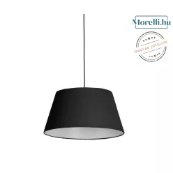 függesztett lámpa fekete színű vázzal és szövet testtel beltéri használatra azzardo-2590-s - moretti.hu