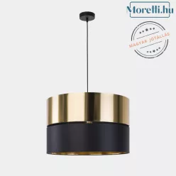 függesztett lámpa arany színű vázzal és textil testtel beltéri használatra tklighting-4346 - moretti.hu