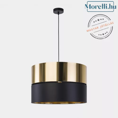 függesztett lámpa arany színű vázzal és textil testtel beltéri használatra tklighting-4346 - moretti.hu