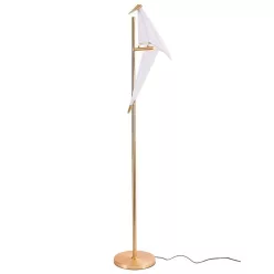 állólámpa fehér színű vázzal és fém testtel beltéri használatra stepintodesign-f9501-gold - moretti.hu