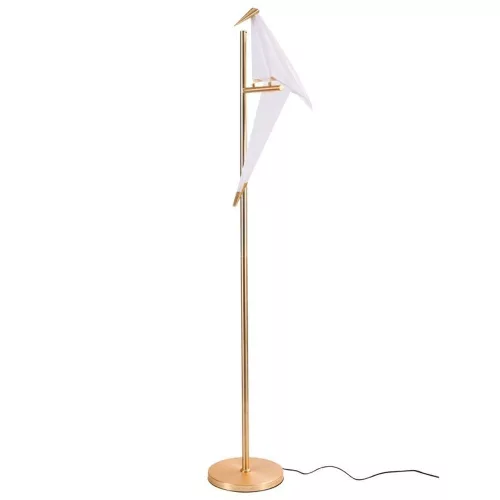 állólámpa fehér színű vázzal és fém testtel beltéri használatra stepintodesign-f9501-gold - moretti.hu
