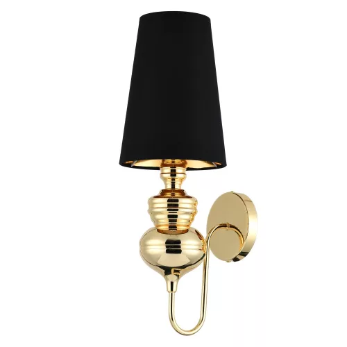 fali lámpa arany színű vázzal és fém testtel beltéri használatra stepintodesign-mb-8046-18-black - moretti.hu