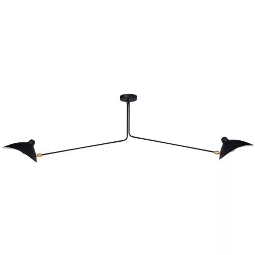 mennyezeti lámpa fekete színű vázzal és fém testtel beltéri használatra stepintodesign-p8702 - moretti.hu