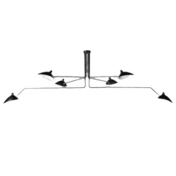 mennyezeti lámpa fekete színű vázzal és fém testtel beltéri használatra stepintodesign-p8706 - moretti.hu