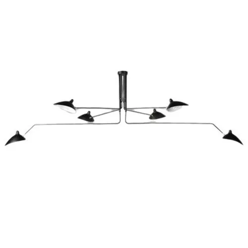 mennyezeti lámpa fekete színű vázzal és fém testtel beltéri használatra stepintodesign-p8706 - moretti.hu