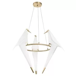 függesztett lámpa fehér színű vázzal és fém testtel beltéri használatra stepintodesign-p9503-gold - moretti.hu