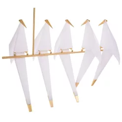 függesztett lámpa fehér színű vázzal és fém testtel beltéri használatra stepintodesign-p9505-gold - moretti.hu