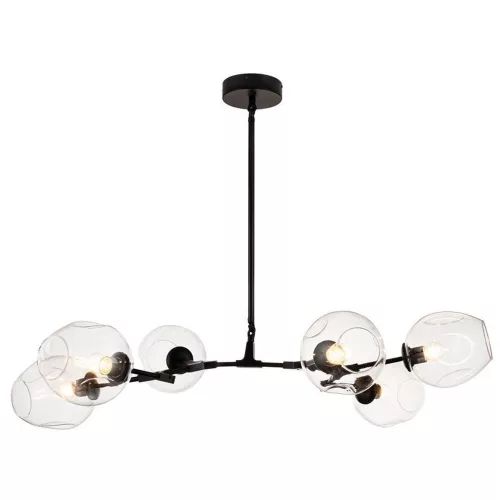 függesztett lámpa fekete színű vázzal és fém testtel beltéri használatra stepintodesign-st-1232-6-transparent - moretti.hu