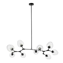 függesztett lámpa fekete színű vázzal és fém testtel beltéri használatra stepintodesign-st-1232-9-transparent - moretti.hu