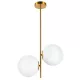függesztett lámpa bronz színű vázzal és fém testtel beltéri használatra stepintodesign-st-5025-2-brass - moretti.hu