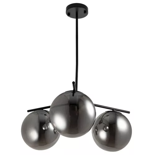 függesztett lámpa fekete színű vázzal és fém testtel beltéri használatra stepintodesign-st-5026-3-smoke - moretti.hu
