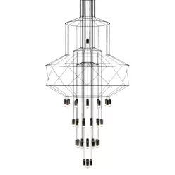 függesztett lámpa fekete színű vázzal és fém testtel beltéri használatra stepintodesign-xt100-43p - moretti.hu