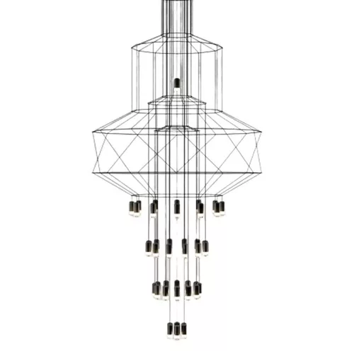 függesztett lámpa fekete színű vázzal és fém testtel beltéri használatra stepintodesign-xt100-43p - moretti.hu