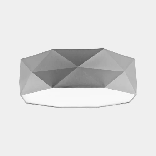 mennyezeti lámpa szürke színű vázzal és textil testtel beltéri használatra tklighting-1566 - moretti.hu
